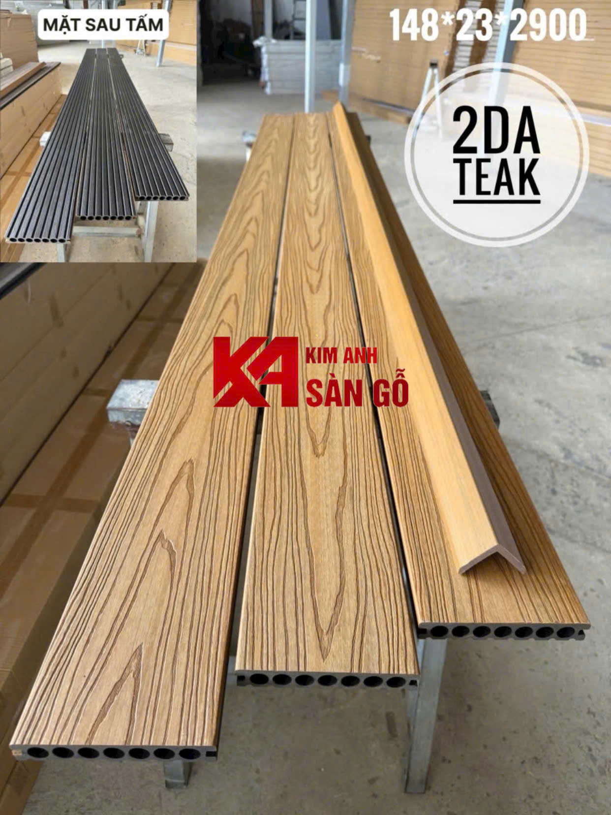 Sàn Gỗ Nhựa Lỗ Tròn 2Da HK-02 23mm